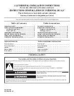 Preview for 1 page of Whirlpool MVWC700VJ - Centennial Washer Installation Instructions Manual
