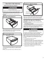 Preview for 3 page of Whirlpool MVWC700VJ - Centennial Washer Installation Instructions Manual