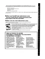 Preview for 3 page of Whirlpool MW8700XS Use And Care Manual