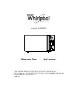 Whirlpool MWX203 User Manual предпросмотр