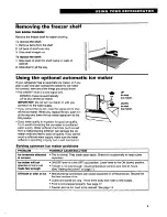 Предварительный просмотр 9 страницы Whirlpool NO-FROST TOP FREEZER REFRIGERATOR Use And Care Manual