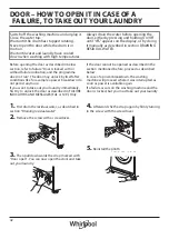 Preview for 42 page of Whirlpool Omnia Commercial 6th Sense AWG 1112 S/PRO Health & Safety, Use & Care And Installation Manual