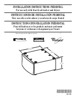 Предварительный просмотр 1 страницы Whirlpool PEDESTAL Installation Instructions Manual