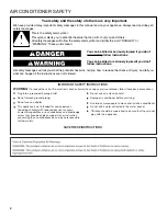 Preview for 2 page of Whirlpool R-WHAW050BW Use And Care Manual