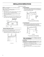 Предварительный просмотр 8 страницы Whirlpool RANGE HOOD UXT2030AY Installation Instructions And Use & Care Manual