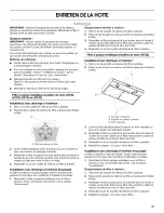 Предварительный просмотр 31 страницы Whirlpool RANGE HOOD UXT2030AY Installation Instructions And Use & Care Manual