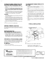 Preview for 4 page of Whirlpool Range Installation Instructions