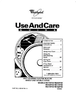 Предварительный просмотр 1 страницы Whirlpool RB16 PXB Use And Care Manual