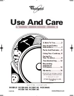 Whirlpool RCS2002G Use And Care Manual preview