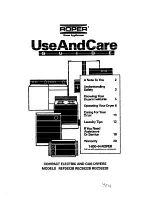 Whirlpool REC3622B Use And Care Manual preview