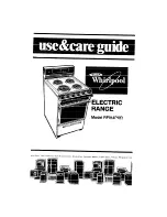 Whirlpool RF014PXR Use And Care Manual preview