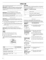 Preview for 8 page of Whirlpool RF110AXSQ0 Use & Care Manual