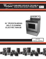 Whirlpool RF196LXK Technical & Service Manual preview