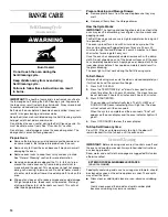 Preview for 14 page of Whirlpool RF196LXK Use And Care Manual