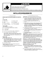 Preview for 2 page of Whirlpool RF301OXTW - Electric Range Installation Instructions Manual