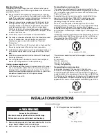 Preview for 4 page of Whirlpool RF301OXTW - Electric Range Installation Instructions Manual