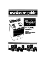 Предварительный просмотр 1 страницы Whirlpool RF3105XX Use & Care Manual