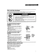 Preview for 17 page of Whirlpool RF310BXY Use And Care Manual