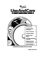 Preview for 1 page of Whirlpool RF314PXY Use And Care Manual