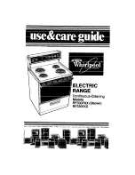 Preview for 1 page of Whirlpool RF3305XX Use & Care Manual