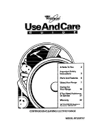 Whirlpool RF330PXY Use And Care Manual preview