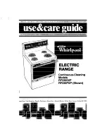 Whirlpool RF3365XP Use & Care Manual preview