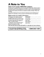 Preview for 3 page of Whirlpool RF356BXD Use And Care Manual