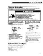 Preview for 21 page of Whirlpool RF356BXD Use And Care Manual