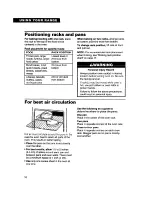 Preview for 10 page of Whirlpool RF361 BXD Use And Care Manual