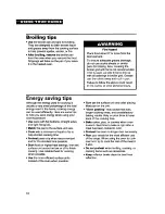 Preview for 18 page of Whirlpool RF361 BXD Use And Care Manual