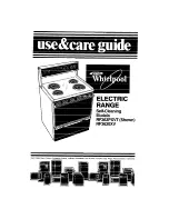 Preview for 1 page of Whirlpool RF3620XV Use & Care Manual