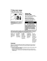 Preview for 6 page of Whirlpool RF3620XV Use & Care Manual