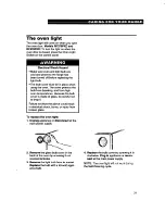 Preview for 31 page of Whirlpool RF362BBD Use And Care Manual