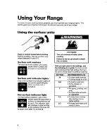 Preview for 8 page of Whirlpool RF3663XD Use And Care Manual