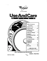 Preview for 1 page of Whirlpool RF367PXD Use And Care Manual