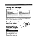 Preview for 7 page of Whirlpool RF36OOXY Use And Care Manual