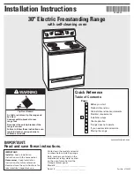 Предварительный просмотр 1 страницы Whirlpool RF378LXPQ Installation Instructions Manual