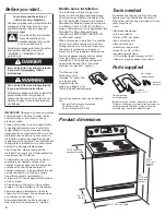 Предварительный просмотр 2 страницы Whirlpool RF378LXPQ Installation Instructions Manual