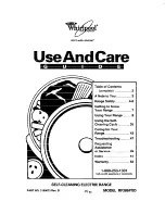 Preview for 1 page of Whirlpool RF386PXD Use And Care Manual