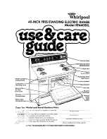 Whirlpool RF4400XL Use And Care Manual preview