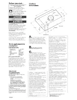 Preview for 2 page of Whirlpool RH2030XJB2 Installation Instructions