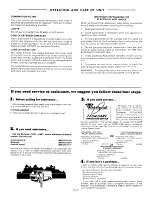 Preview for 3 page of Whirlpool RH2600XL-1 SERIES Installation Instructions