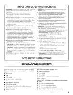 Preview for 3 page of Whirlpool RH3730XLB3 Installation Instructions And Use & Care Manual