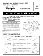 Whirlpool RH4300XL SERIES Installation Instructions preview