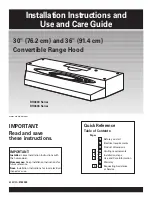 Предварительный просмотр 1 страницы Whirlpool RH4830 Series Installation Instructions And Use And Care Manual