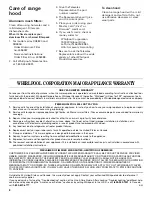 Предварительный просмотр 8 страницы Whirlpool RH4830 Series Installation Instructions And Use And Care Manual