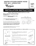 Preview for 1 page of Whirlpool RH8300XLS SERIES Installation Instructions