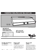 Preview for 1 page of Whirlpool RH8330 SERIES Installation Instructions And Use And Care Manual