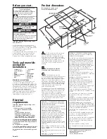Preview for 2 page of Whirlpool RH8330 SERIES Installation Instructions And Use And Care Manual