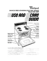 Whirlpool RJE-340P Use And Care Manual preview